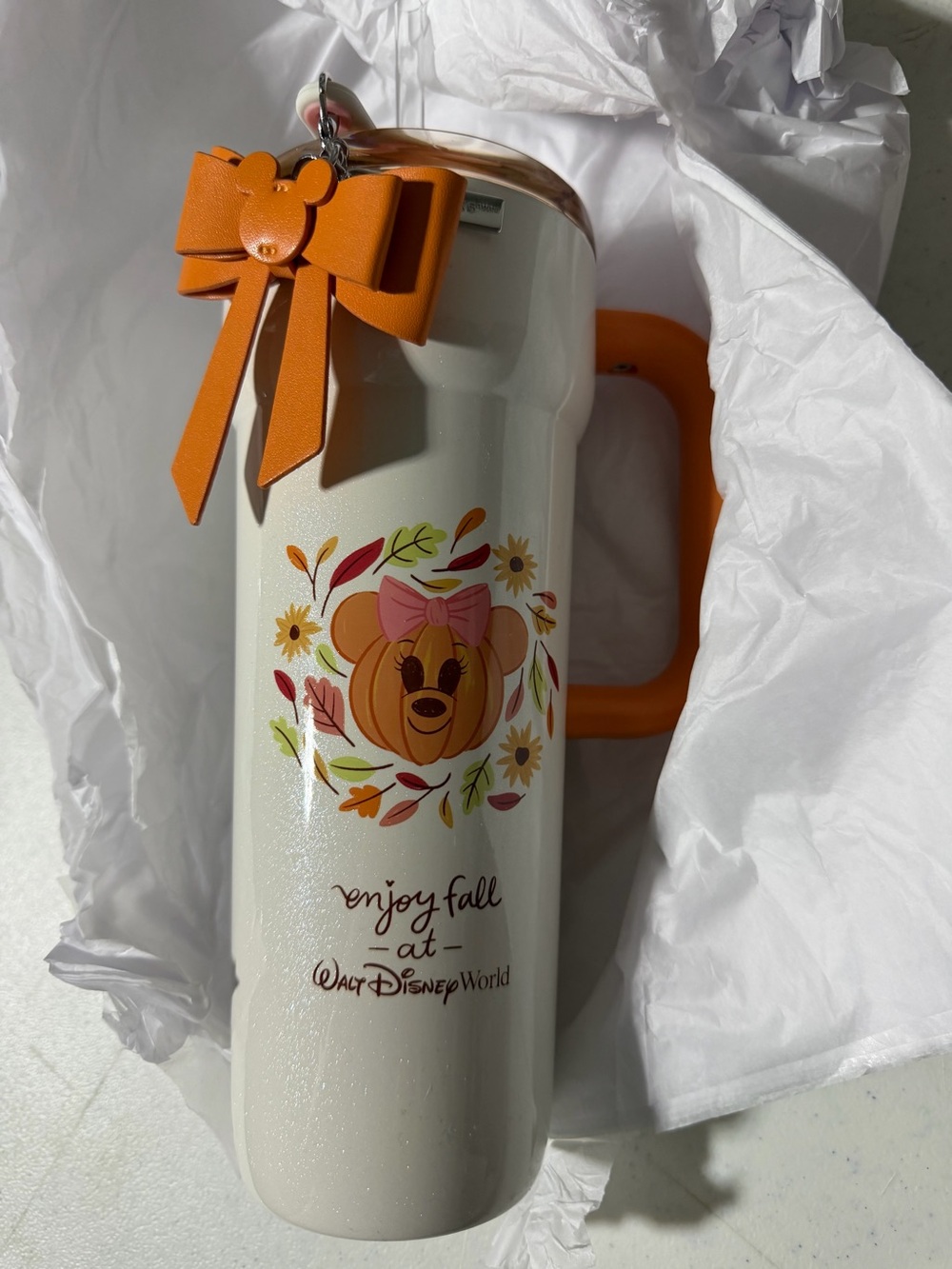 Disney Starbucks PSL pumpkin spice Fall Minnie Mouse Pumpkin Travel Mug 32 oz